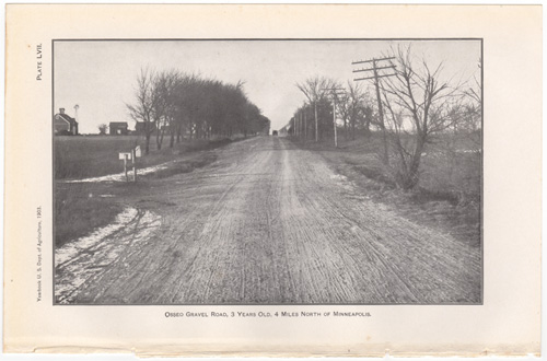 Fig. 1: Osseo Gravel Road, 3 Years Old, 4 Miles North of Minneapolis.